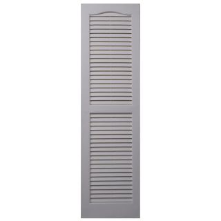 Severe Weather 2 Pack White Louvered Vinyl Exterior Shutters (Common: 15 in x 75 in; Actual: 14.5 in x 74.5 in)