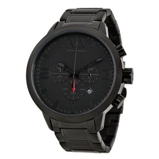 Armani Exchange Mens AX1277 Black Stainless Steel Quartz Watch