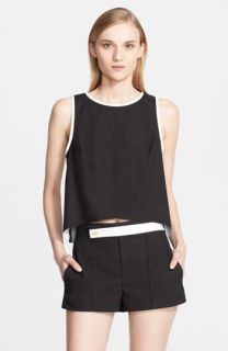 Helmut Lang Crop Poplin Top