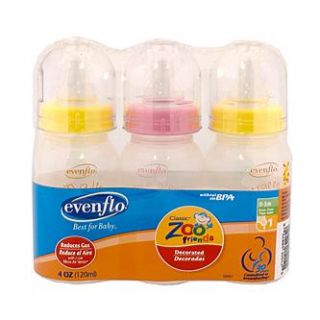 Evenflo Zoo Friends Bottle 4 oz., 3 Pack   Baby   Baby Feeding