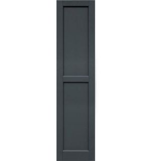 Winworks Wood Composite 15 in. x 63 in. Contemporary Flat Panel Shutters Pair #663 Roycraft Pewter 61563663