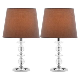 Safavieh Derry Stacked Crystal Orb Lamp Grey (Set of 2)