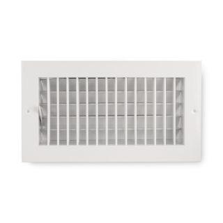 Accord Ventilation 455 Series Painted Aluminum Sidewall/Ceiling Register (Rough Opening: 4 in x 8 in; Actual: 9.73 in x 5.73 in)