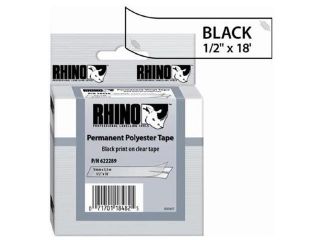 Dymo 622289 RhinoPro Thermal Label, 0.5" Width x 216" Length   Permanent   1 Roll   Clear