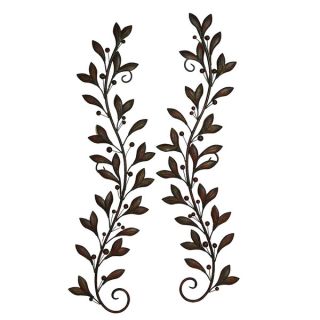 Decorative Metal Branches with Leaves (Set of 2)