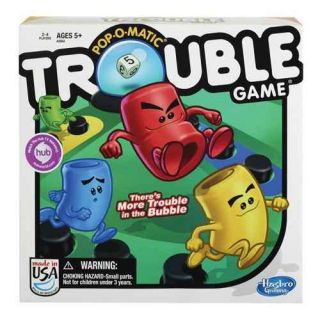 Trouble Board Game w Pop Up Dice   From Milton Bradley