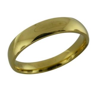 4mm Gold Plated Sterling Silver Wedding Band, Size 12
