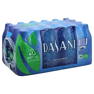 Dasani  Water, Purified, 24   16.9 fl oz (500 ml) bottles [405.6 fl oz