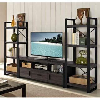 apartment AH City Grove Black and Charcoal TV Stand for TVs up to 65"