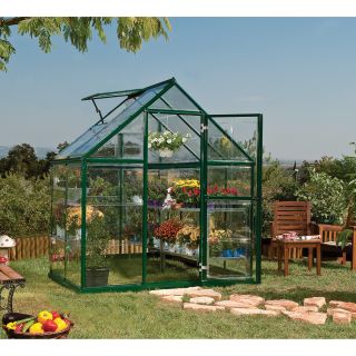 Palram Harmony Greenhouse — 6ft.W x 4ft.L x 6ft.6 1/2in.H, Green, Model# HG5304G