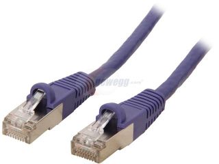 Coboc CY CAT7 10 Purple 10 ft. 26AWG Snagless Cat 7 Purple Color 600MHz SSTP(PIMF) Shielded Ethernet Stranded Copper Patch cord /Molded Network LAN Cable