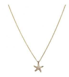 ANNOUSHKA   18ct yellow gold and diamond Love Diamonds Starfish pendant necklace