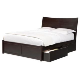 Milano Bed w/ Flat Panel Footboard   Espresso Color:King