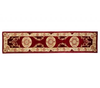 Royal Palace Emperors Rose 26 x 12 Handmade Wool Rug —