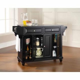 Crosley Furniture Cambridge Solid Black Granite Top Kitchen Island