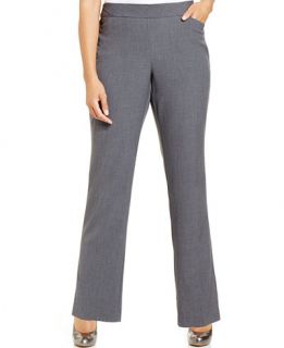 JM Collection Plus Size Pull On Wide Leg Trousers   Pants & Capris