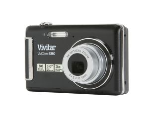 Vivitar Vivicam 8380 Black 8.0 MP 3X Optical Zoom Digital Camera
