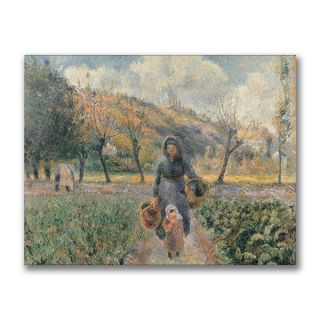 Camille Pissarro In the Garden Canvas Art   15394404  