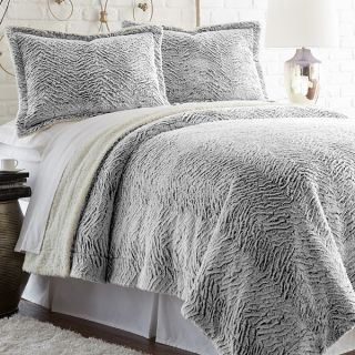 Serta Faux Fur Reverse to Sherpa 3 piece Comforter Set   17906643