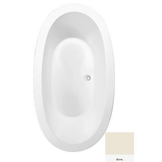 Laurel Mountain Crewe 3 Bone Acrylic Oval Drop in Bathtub with Center Drain (Common: 40 in x 72 in; Actual: 23.5 in x 39.25 in x 71.75 in