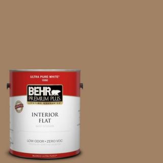 BEHR Premium Plus 1 gal. #280F 5 New Chestnut Zero VOC Flat Interior Paint 130001