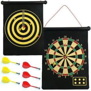Trademark Games Magnetic Roll Up Dart Board and Bullseye Game with Darts