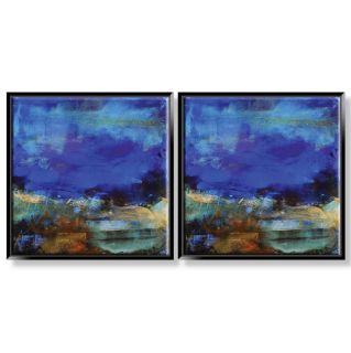 Tangled Blues 2 Piece Framed Painting Print Set by PTM Images