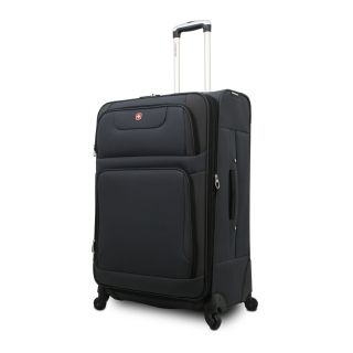 SwissGear SA7297 Grey 24 inch Expandable Spinner Upright Suitcase
