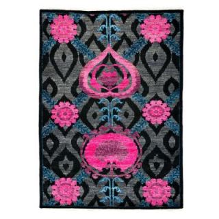 Solo Rugs Suzani Black 4 ft. 3 in. x 6 ft. Indoor Area Rug M1760 259