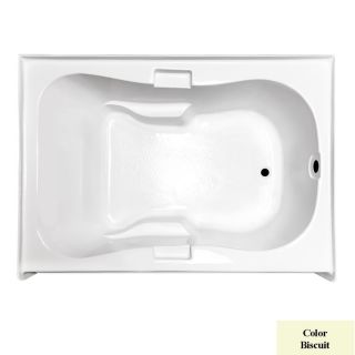 Laurel Mountain Trade Biscuit Acrylic Hourglass Skirted Bathtub with Right Hand Drain (Common: 42 in x 60 in; Actual: 21.5 in x 41.75 in x 59.5 in)
