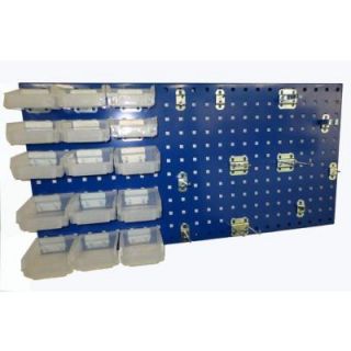 Triton Products 3/8 in. Blue Steel Square Hole Pegboards with LocHook Assortment (12 Pieces) LB18 1BHBTR Kit