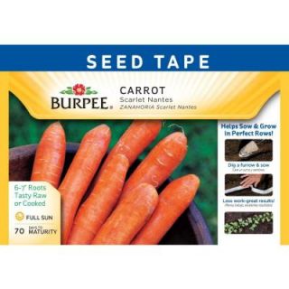 Burpee Carrot Nantes Half Long Seed Tape 69804