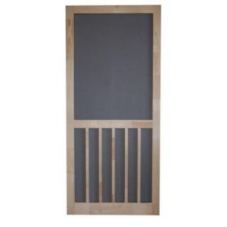 Screen Tight 36 in. x 80 in. Timberline Wood Unfinished Reversible Hinged Screen Door WTIM36
