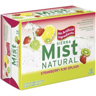 Sierra Mist Natural Strawberry Kiwi Splash Soda, 12 fl oz, 12 pack