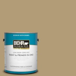BEHR Premium Plus 1 gal. #S320 5 Ginger Tea Satin Enamel Interior Paint 740001