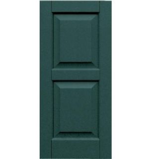 Winworks Wood Composite 15 in. x 33 in. Raised Panel Shutters Pair #633 Forest Green 51533633