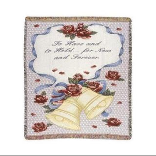 "To Have and To Hold" Wedding Bells Tapestry Throw Blanket 50" x 60"