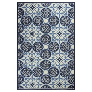 KAS Rugs Classy Casual Ivory Rectangular Indoor Hand Hooked Area Rug (Common: 8 x 11; Actual: 96 in W x 126 in L x 0 ft Dia)
