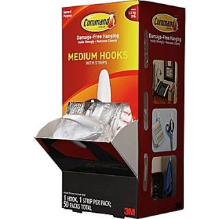 Command™ Medium Hooks Cabinet Pack, White, 50/Pack