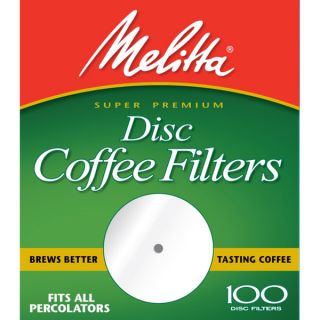 Melitta 628354 Paper White 3.5 inch Disc Coffee Filters  400 Count