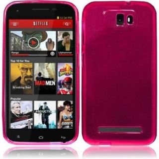 Insten For BLU Studio 5.5 Frosted TPU Gel Cover Case Hot Pink