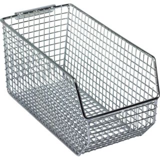 Quantum Wire Mesh Hanging/Stacking Bin —  5 1/2in.W x 10 3/4in.D x 5in.H, Pack of 10, Model# QMD530C  Wire Bins