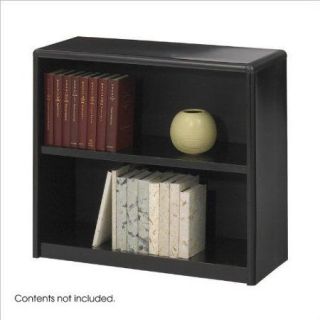 Safco Valuemate Bookcase   31.8" X 13.5" X 28"   Steel, Fiberboard, Plastic   2 X Shelf[ves]   Black (7170BL)