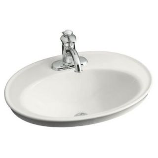 KOHLER Serif Drop In Vitreous China Bathroom Sink in White with Overflow Drain K 2075 1 0