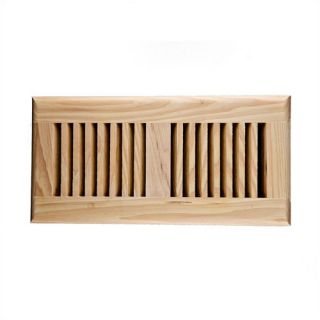Image Wood Vents 5.6 x 11.5 Hickory Wood Self Rimming Vent Cover