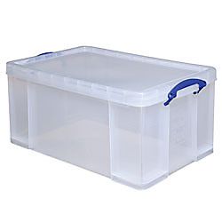 Really Useful Boxes Plastic Storage Box 64 Liters 28 x 17 516 x 12 14  Clear