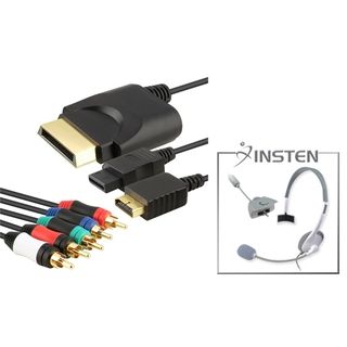 INSTEN Headset/ 4 in 1 AV Cable for Microsoft xBox 360/ 360 Slim