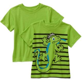 Garanimals Baby Toddler Boy Short Sleeve Solid & Graphic Tee 2 pack