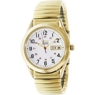 Seiko Mens SGG746 Gold Stainless Steel White Dial Quartz Watch