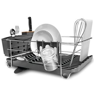 Grey Waveframe Dish Rack with Knife Block   Shopping   The